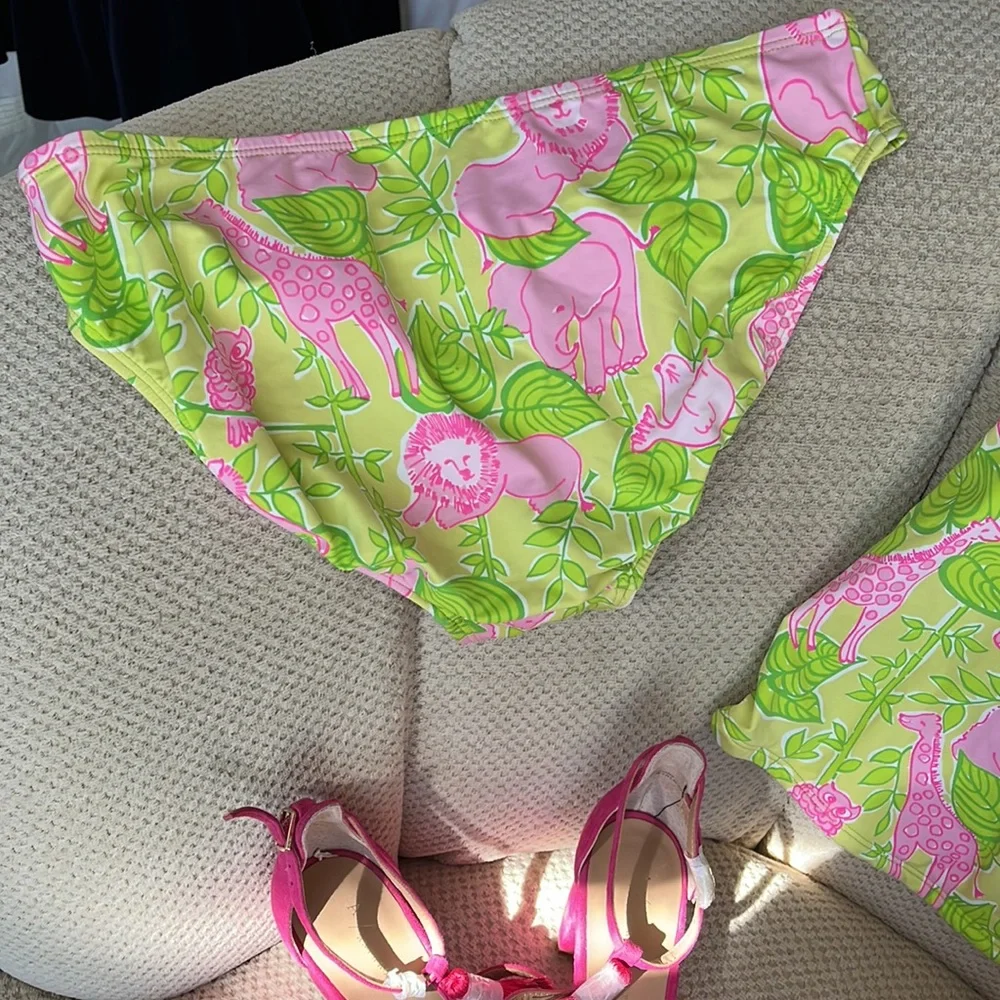 Lilly Pulitzer White Label San Diego Zoo Print Tankini Top and Bottom 2 Peice💕 - Picture 4 of 9